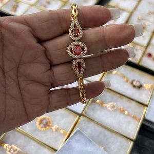 Gold filled women bracelets/ circonias